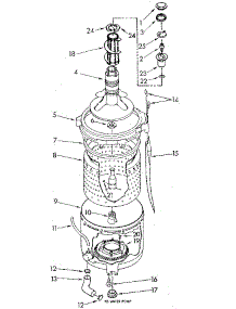 Tub And Basket parts for Sears Laundry Center 11089675710 from AppliancePartsPros.com