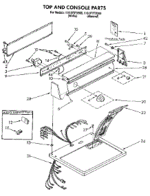 Top And Console Parts parts for Sears Dryer 11097272000 from AppliancePartsPros.com