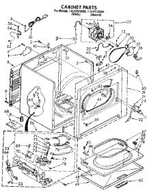 Cabinet Parts parts for Sears Dryer 11097272900 from AppliancePartsPros.com