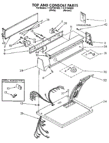Top And Console parts for Sears Dryer 11097364800 from AppliancePartsPros.com