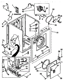 Cabinet parts for Sears Dryer 11097510110 from AppliancePartsPros.com