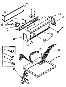 Top And Console Parts parts for Sears Dryer 11097551200 from AppliancePartsPros.com