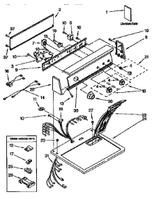 Top And Console parts for Sears Dryer 11097587200 from AppliancePartsPros.com