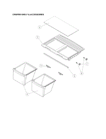 Crisper Shelf And Assessories parts for Kenmore Top-Mount Refrigerator 111.60512910 (11160512910, 111 60512910) from AppliancePartsPros.com