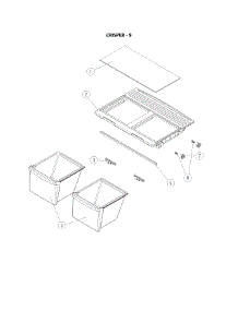 Crisper parts for Kenmore Top-Mount Refrigerator 111.60512912 (11160512912, 111 60512912) from AppliancePartsPros.com