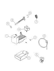 Icemaker parts for Kenmore Top-Mount Refrigerator 111.60515911 (11160515911, 111 60515911) from AppliancePartsPros.com