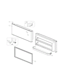 Freezer Door parts for Kenmore Top-Mount Refrigerator 111.60515911 (11160515911, 111 60515911) from AppliancePartsPros.com