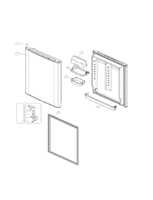 Fresh Food Door parts for Kenmore Top-Mount Refrigerator 111.60515911 (11160515911, 111 60515911) from AppliancePartsPros.com