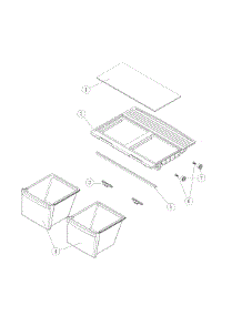 Crisper Shelves parts for Kenmore Top-Mount Refrigerator 111.60515911 (11160515911, 111 60515911) from AppliancePartsPros.com