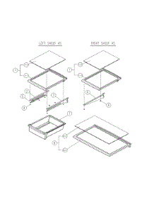 Glass Shelves parts for Kenmore Top-Mount Refrigerator 111.60515911 (11160515911, 111 60515911) from AppliancePartsPros.com