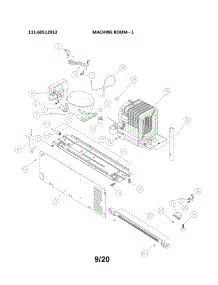 Machine Room parts for Kenmore Top-Mount Refrigerator 111.60515912 (11160515912, 111 60515912) from AppliancePartsPros.com