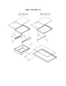Shelf - Full Glass parts for Kenmore Top-Mount Refrigerator 111.60515912 (11160515912, 111 60515912) from AppliancePartsPros.com