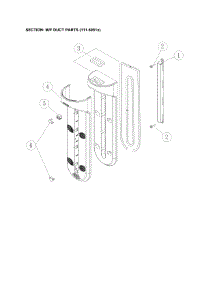 M / F Duct parts for Kenmore Top-Mount Refrigerator 111.60519910 (11160519910, 111 60519910) from AppliancePartsPros.com