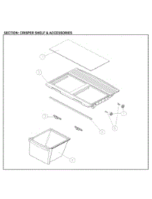 Crisper Shelf And Assessories parts for Kenmore Top-Mount Refrigerator 111.61202712 (11161202712, 111 61202712) from AppliancePartsPros.com