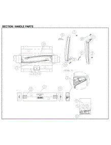 Handle Parts parts for Kenmore Top-Mount Refrigerator 111.61202712 (11161202712, 111 61202712) from AppliancePartsPros.com