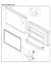 Freezer Door parts for Kenmore Top-Mount Refrigerator 111.61202713 (11161202713, 111 61202713) from AppliancePartsPros.com