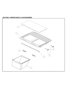 Crisper Shelf And Accessories parts for Kenmore Top-Mount Refrigerator 111.61202714 (11161202714, 111 61202714) from AppliancePartsPros.com