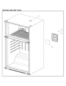 Cabinet Assembly parts for Kenmore Top-Mount Refrigerator 111.61202714 (11161202714, 111 61202714) from AppliancePartsPros.com