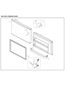 Freezer Door parts for Kenmore Top-Mount Refrigerator 111.61205712 (11161205712, 111 61205712) from AppliancePartsPros.com