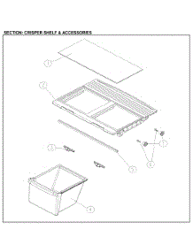 Crisper Shelf And Assessories parts for Kenmore Top-Mount Refrigerator 111.61205712 (11161205712, 111 61205712) from AppliancePartsPros.com