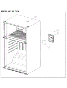 Refrigerator Assy parts for Kenmore Top-Mount Refrigerator 111.61205712 (11161205712, 111 61205712) from AppliancePartsPros.com