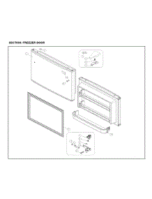 Freezer Door parts for Kenmore Top-Mount Refrigerator 111.61205713 (11161205713, 111 61205713) from AppliancePartsPros.com