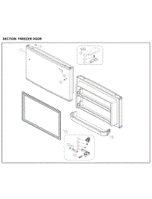 Freezer Door parts for Kenmore Top-Mount Refrigerator 111.61209712 (11161209712, 111 61209712) from AppliancePartsPros.com