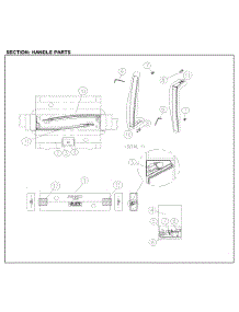 Handle Parts parts for Kenmore Top-Mount Refrigerator 111.61209712 (11161209712, 111 61209712) from AppliancePartsPros.com