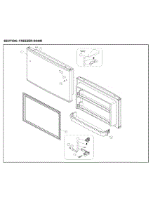 Freezer Door parts for Kenmore Top-Mount Refrigerator 111.61209714 (11161209714, 111 61209714) from AppliancePartsPros.com