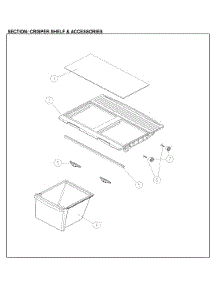 Crisper And Shelf parts for Kenmore Top-Mount Refrigerator 111.61209714 (11161209714, 111 61209714) from AppliancePartsPros.com