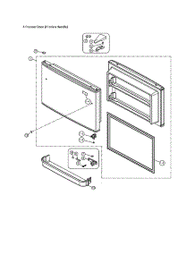 Freezer Door parts for Kenmore Top-Mount Refrigerator 111.61211615 (11161211615, 111 61211615) from AppliancePartsPros.com