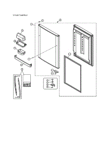Fresh Food Door parts for Kenmore Top-Mount Refrigerator 111.61211615 (11161211615, 111 61211615) from AppliancePartsPros.com