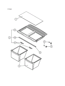 Crisper parts for Kenmore Top-Mount Refrigerator 111.61211615 (11161211615, 111 61211615) from AppliancePartsPros.com