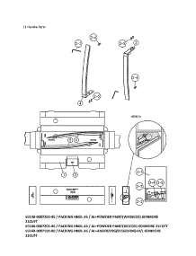 Handle Parts parts for Kenmore Top-Mount Refrigerator 111.61211615 (11161211615, 111 61211615) from AppliancePartsPros.com