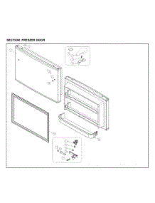 Freezer Door parts for Kenmore Top-Mount Refrigerator 111.61212613 (11161212613, 111 61212613) from AppliancePartsPros.com
