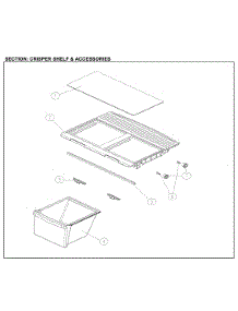 Crisper And Shelf parts for Kenmore Top-Mount Refrigerator 111.61215612 (11161215612, 111 61215612) from AppliancePartsPros.com