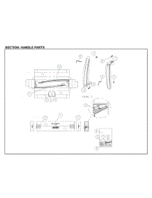 Handle Parts parts for Kenmore Top-Mount Refrigerator 111.61215612 (11161215612, 111 61215612) from AppliancePartsPros.com