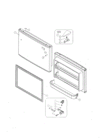 Freezer Door parts for Kenmore Top-Mount Refrigerator 111.61219611 (11161219611, 111 61219611) from AppliancePartsPros.com