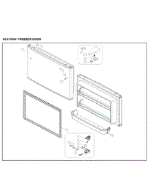 Freezer Door parts for Kenmore Top-Mount Refrigerator 111.61219612 (11161219612, 111 61219612) from AppliancePartsPros.com