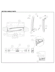 Handle Parts parts for Kenmore Top-Mount Refrigerator 111.61219613 (11161219613, 111 61219613) from AppliancePartsPros.com