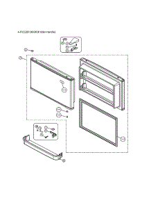 4-Freezer Door parts for Kenmore Top-Mount Refrigerator 111.61269220 (11161269220, 111 61269220) from AppliancePartsPros.com