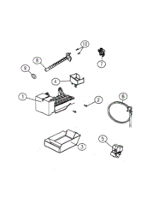 Icemaker parts for Kenmore Top-Mount Refrigerator 111.69332811 (11169332811, 111 69332811) from AppliancePartsPros.com