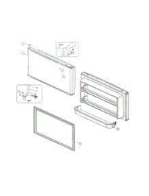 Freezer Door parts for Kenmore Top-Mount Refrigerator 111.69332811 (11169332811, 111 69332811) from AppliancePartsPros.com