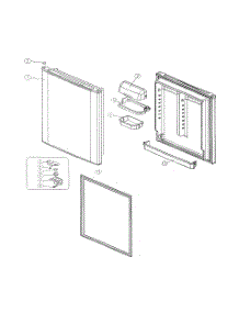 Fresh Food Door parts for Kenmore Top-Mount Refrigerator 111.69332811 (11169332811, 111 69332811) from AppliancePartsPros.com
