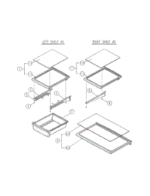 Glass Shelf parts for Kenmore Top-Mount Refrigerator 111.69332811 (11169332811, 111 69332811) from AppliancePartsPros.com