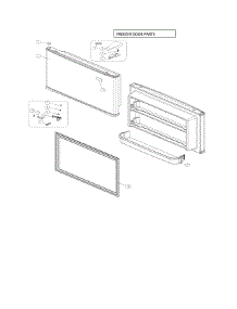 Freezer Door Parts parts for Kenmore Top-Mount Refrigerator 111.69332812 (11169332812, 111 69332812) from AppliancePartsPros.com