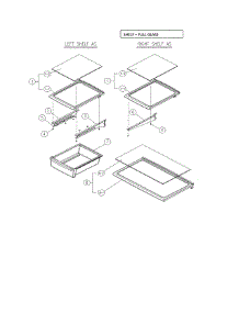 Shelf - Full Glass parts for Kenmore Top-Mount Refrigerator 111.69332812 (11169332812, 111 69332812) from AppliancePartsPros.com