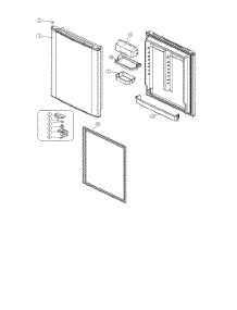 Fresh Food Door parts for Kenmore Top-Mount Refrigerator 111.69339810 (11169339810, 111 69339810) from AppliancePartsPros.com