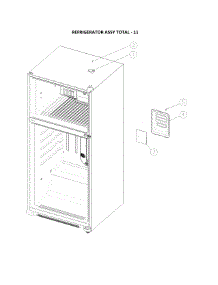 Refrigerator Total parts for Kenmore Top-Mount Refrigerator 111.70619911 (11170619911, 111 70619911) from AppliancePartsPros.com