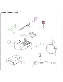 Icemaker parts for Kenmore Top-Mount Refrigerator 111.71212612 (11171212612, 111 71212612) from AppliancePartsPros.com